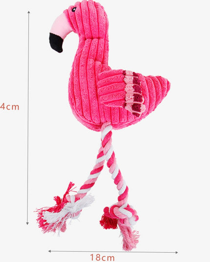 Plush Corduroy Squeaky Dog Toy