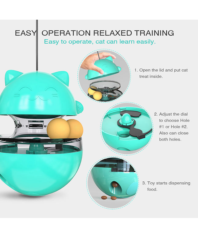 Interactive Food Dispensing Cat Track Ball