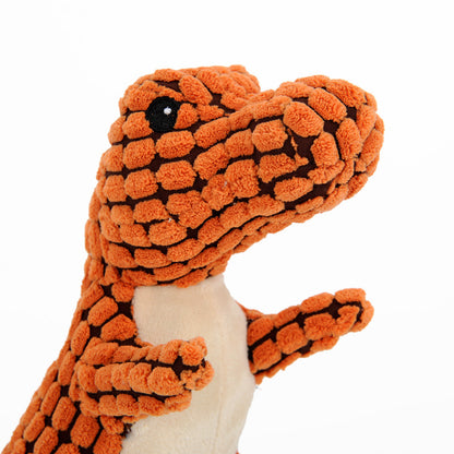 Squeaky Plush Dinosaur Dog Toy