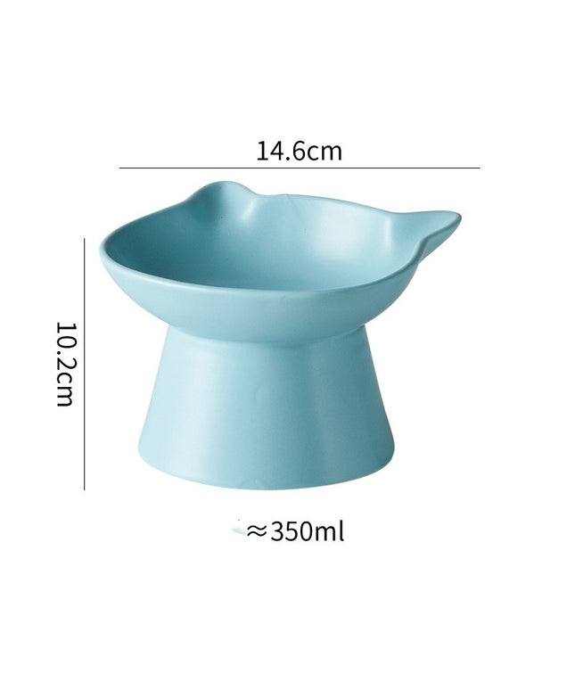Slanted Ceramic Cat Bowl