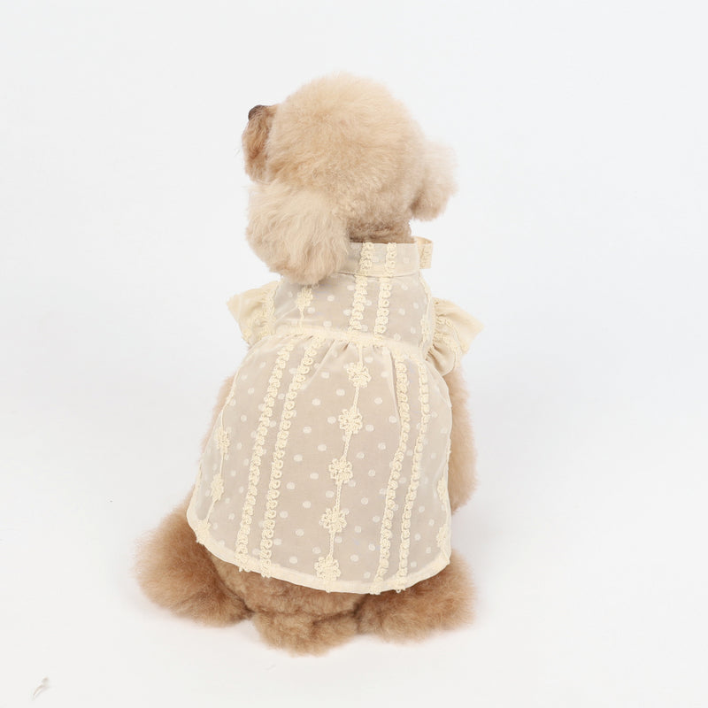 Embroidered Chiffon Pet Dress