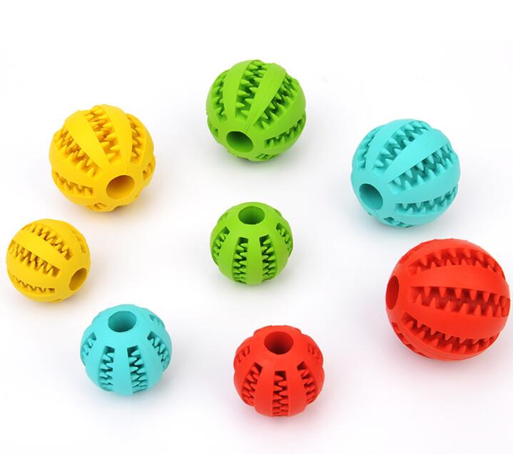 Rubber Dog Food Dispensing Toy Ball