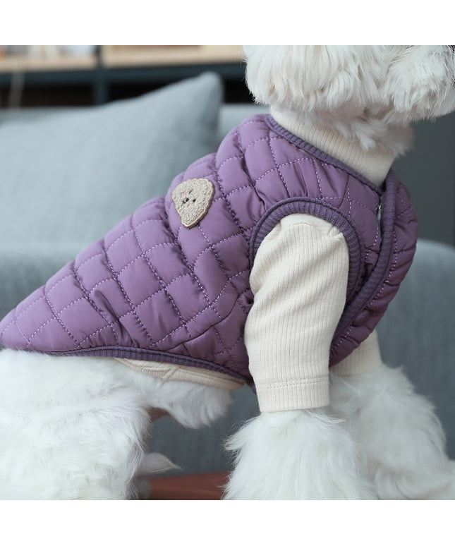 Double Breasted Quilted Dog Vest