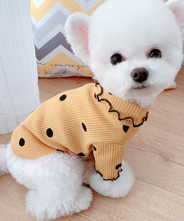 Polka Dot Turtleneck Dog Shirt