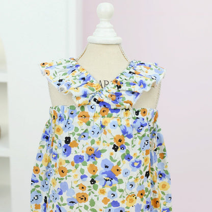 Princess Style Floral Spring and Summer Dog Dress