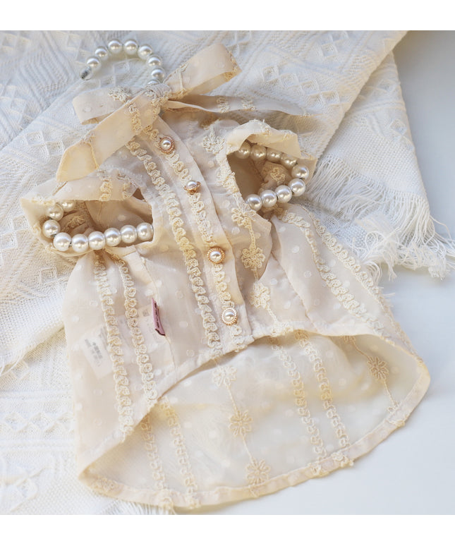 Embroidered Chiffon Pet Dress