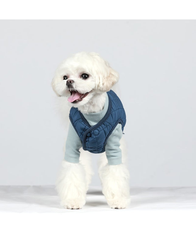 Double Breasted Quilted Dog Vest