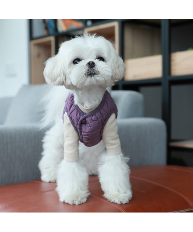 Double Breasted Quilted Dog Vest