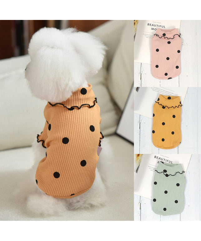 Polka Dot Turtleneck Dog Shirt