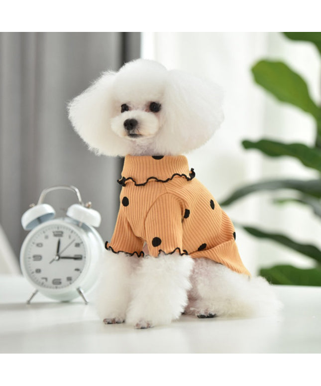 Polka Dot Turtleneck Dog Shirt