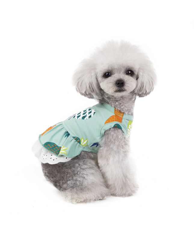 Pineapple Print Lightweight Dog Shirt and Dress