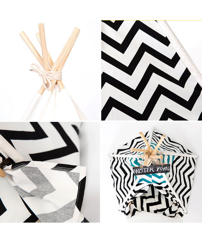 Striped Canvas Pet Tent