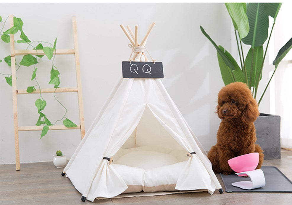 Striped Canvas Pet Tent