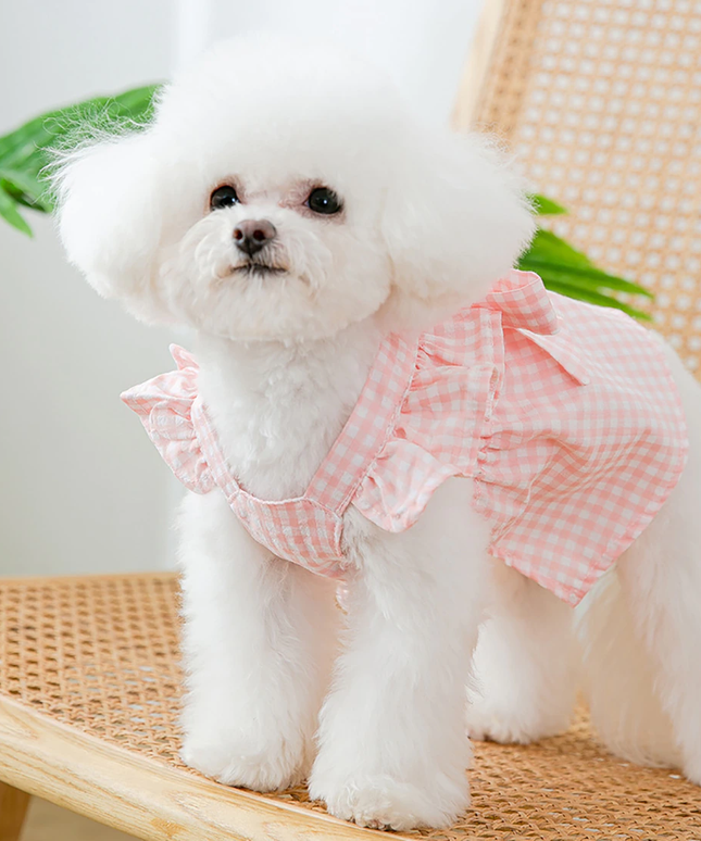 Summer Pullover Gingham Dog Dress