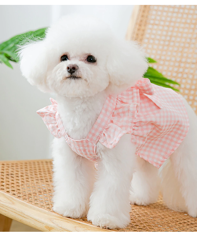 Summer Pullover Gingham Dog Dress