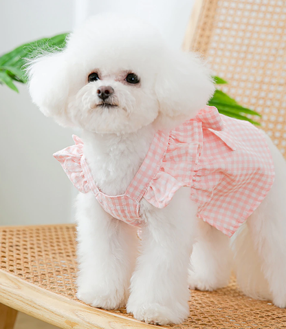 Summer Pullover Gingham Dog Dress