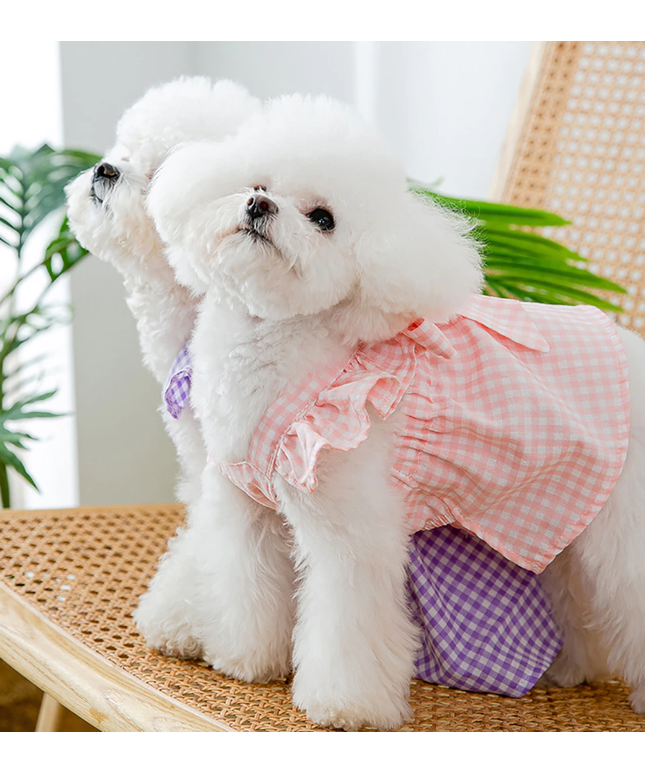 Summer Pullover Gingham Dog Dress