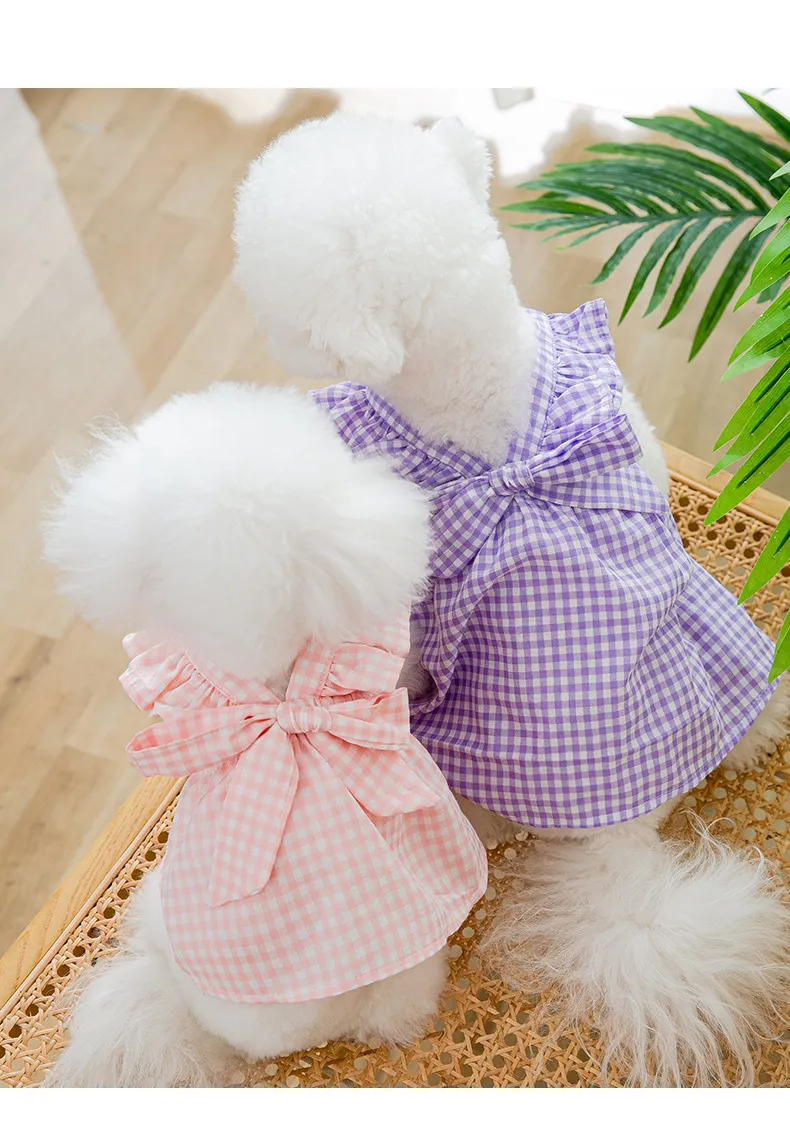Summer Pullover Gingham Dog Dress