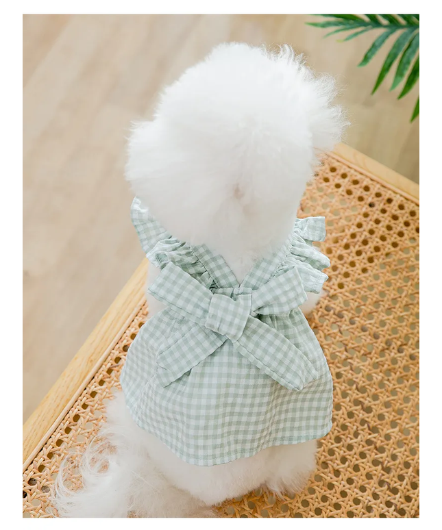Summer Pullover Gingham Dog Dress
