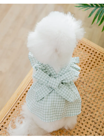 Summer Pullover Gingham Dog Dress