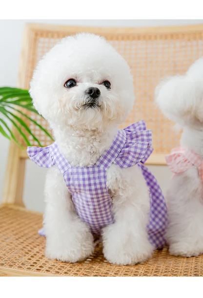 Summer Pullover Gingham Dog Dress