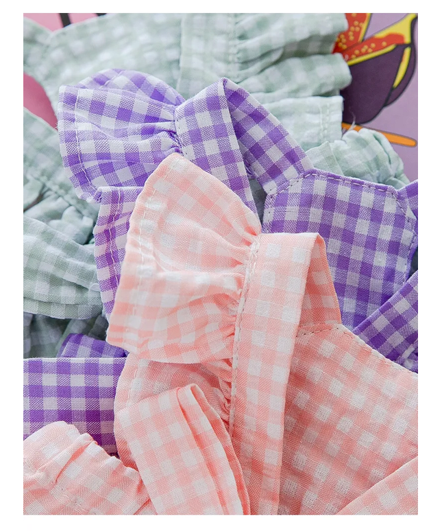 Summer Pullover Gingham Dog Dress
