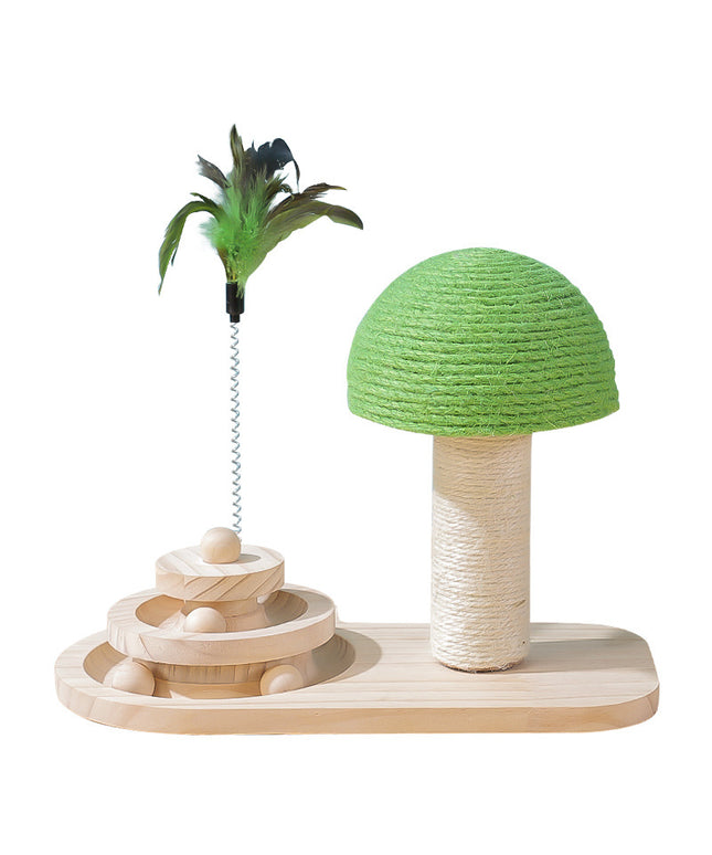 Wooden Cat Turntable Track Toy