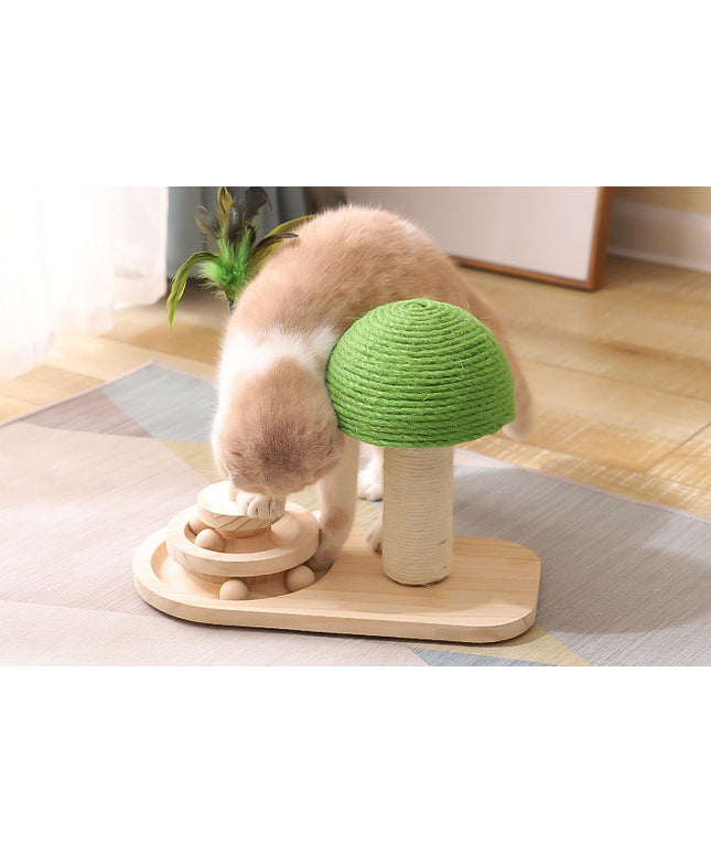 Wooden Cat Turntable Track Toy