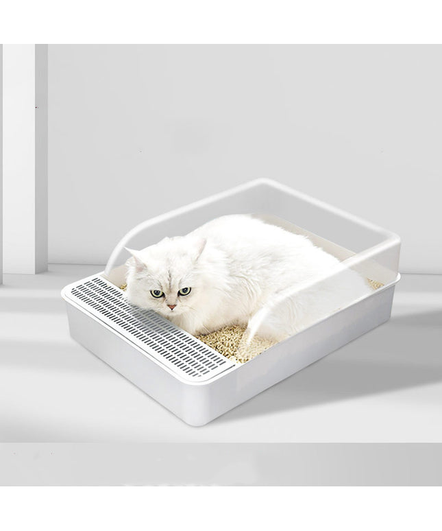 Minimalist Semi-Enclosed Cat Litter Box