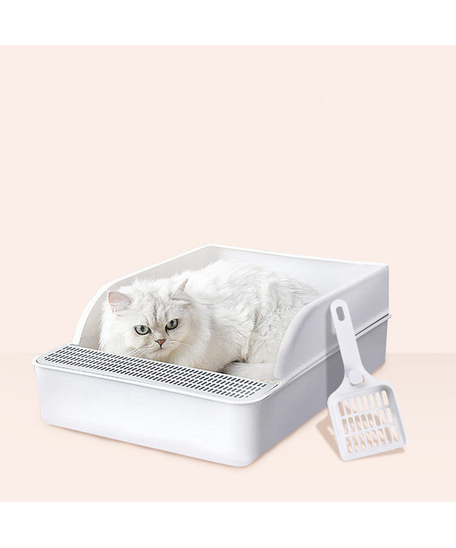 Minimalist Semi-Enclosed Cat Litter Box