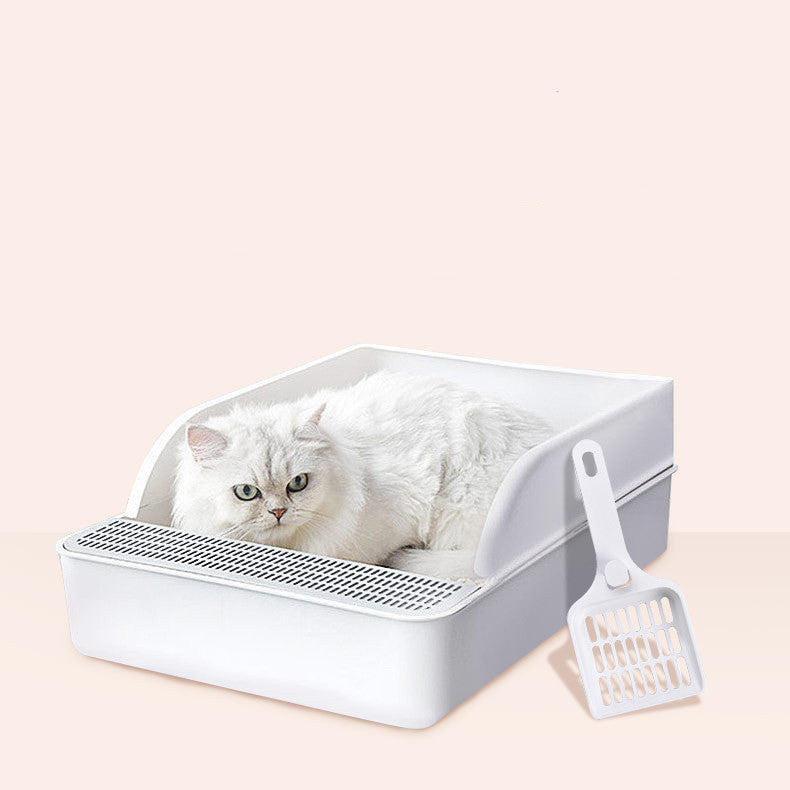 Minimalist Semi-Enclosed Cat Litter Box