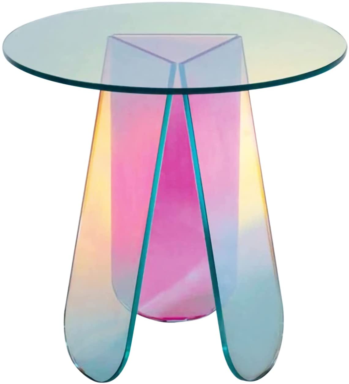 Iridescent Acrylic Coffee Table and End Table