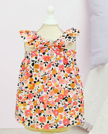 Princess Style Floral Spring and Summer Dog Dress