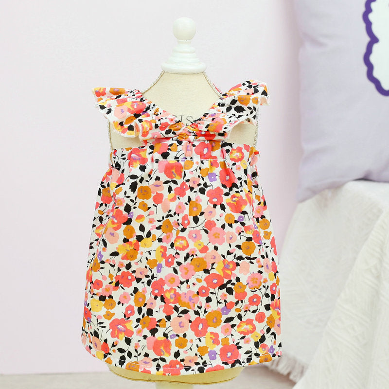 Princess Style Floral Spring and Summer Dog Dress