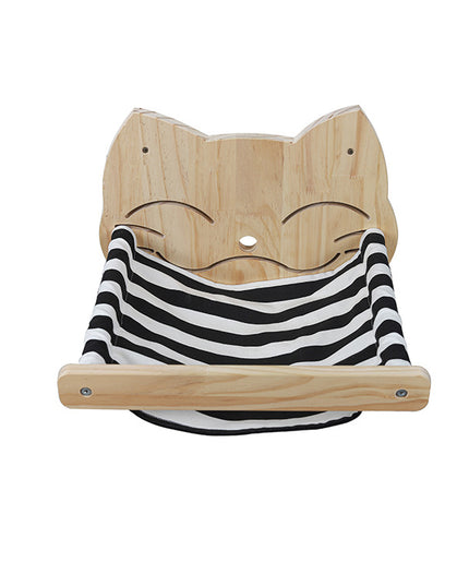 Wooden Wall Mounted Cat Hammock and Stairs