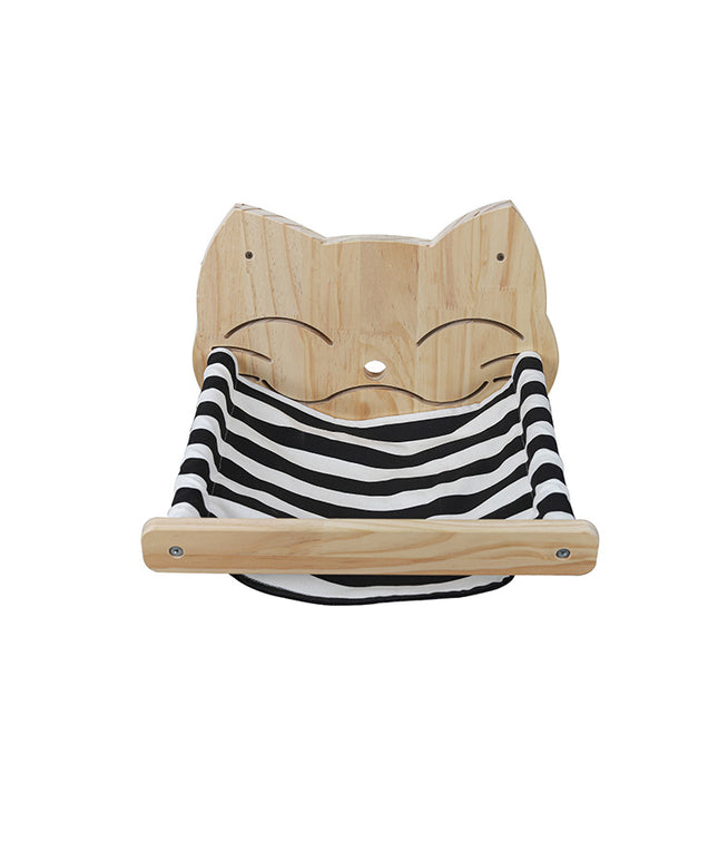 Wooden Wall Mounted Cat Hammock and Stairs