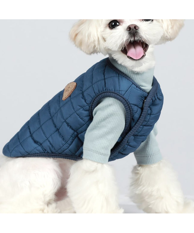 Double Breasted Quilted Dog Vest