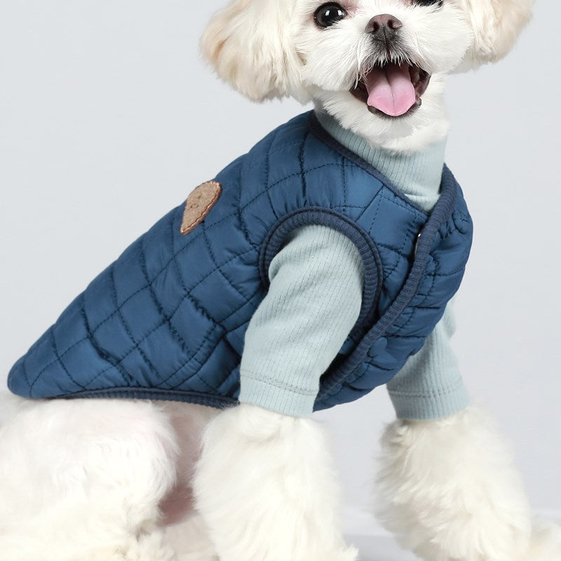 Double Breasted Quilted Dog Vest