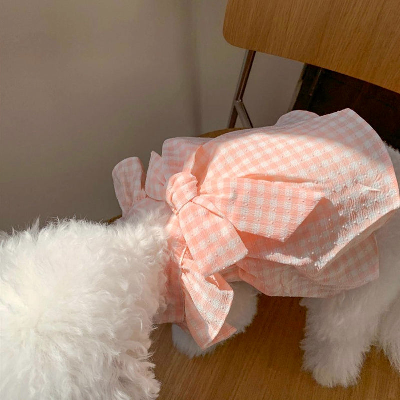 Summer Pullover Gingham Dog Dress