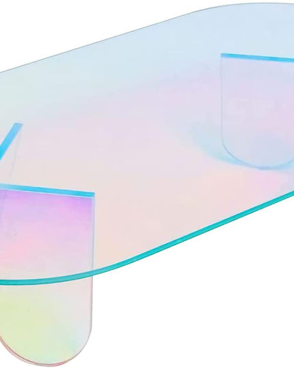 Iridescent Acrylic Coffee Table and End Table