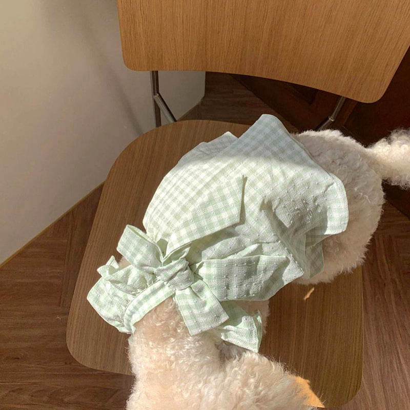 Summer Pullover Gingham Dog Dress