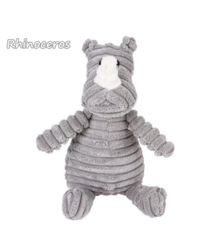 Plush Corduroy Squeaky Dog Toy