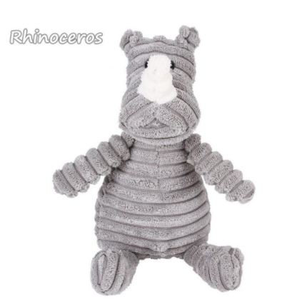 Plush Corduroy Squeaky Dog Toy