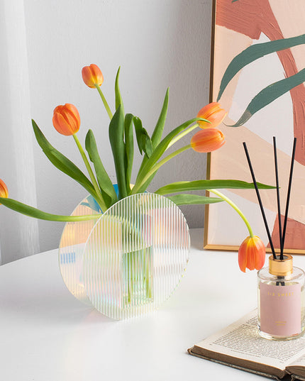 Iridescent Acrylic Vase