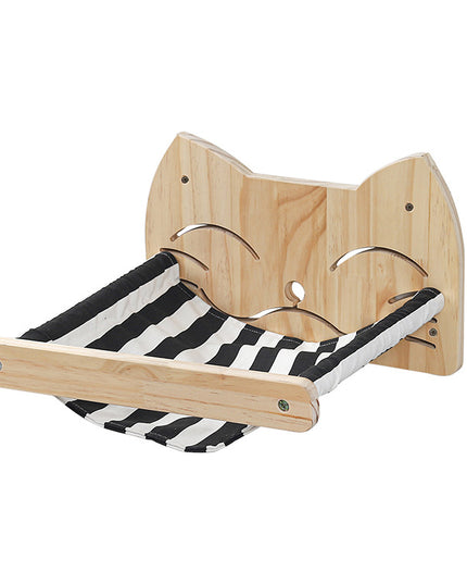 Wooden Wall Mounted Cat Hammock and Stairs