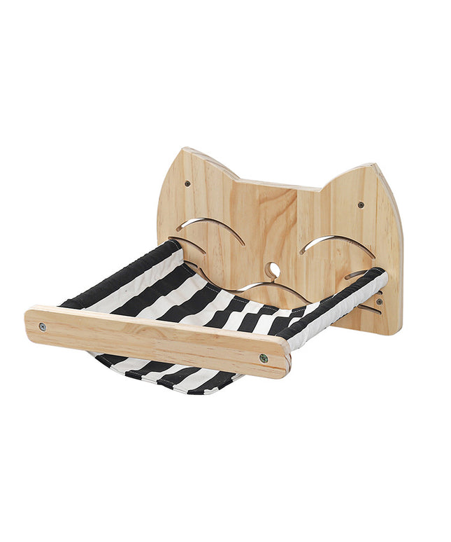 Wooden Wall Mounted Cat Hammock and Stairs